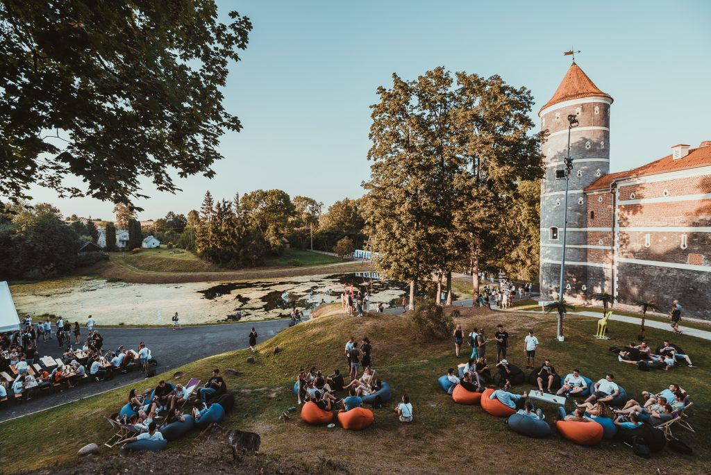 View of Telia Summer Festival held at Lithuanian Museum of Ethnocosmology.